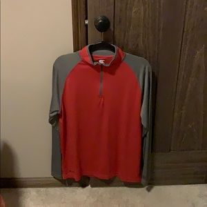 Men’s Colosseum red/grey 1/4 zip jacket (Medium)